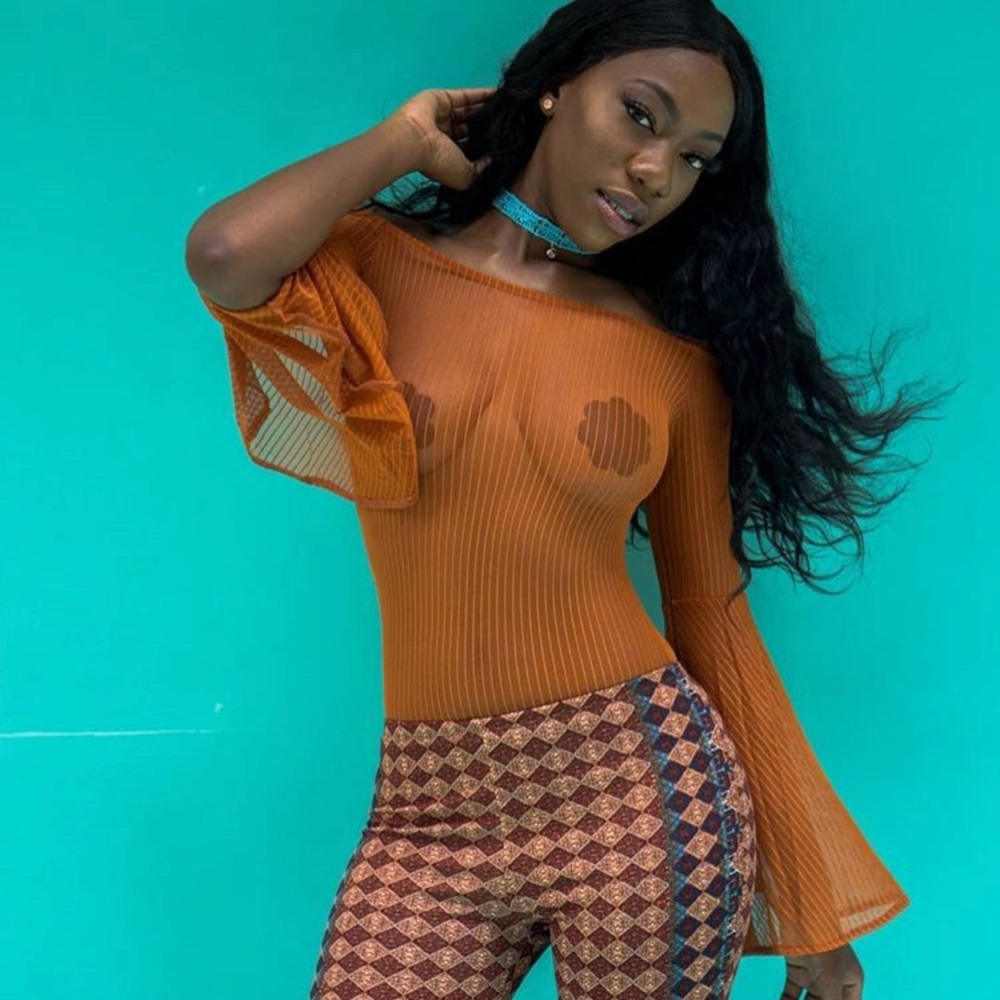 Sexy mesh body suit
